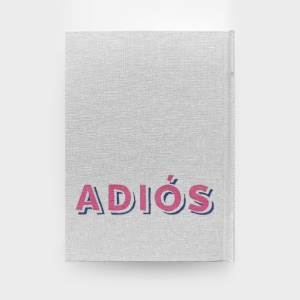 cuaderno de tapa dura "hola / adiós" hojas en blanco / gris / 11 x 15 cm :: imagen 3