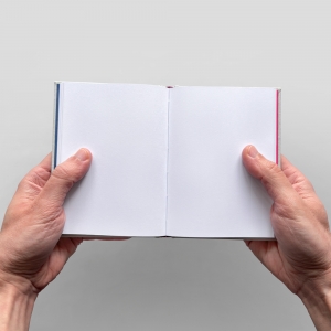cuaderno de tapa dura "hola / adiós" hojas en blanco / gris / 11 x 15 cm :: imagen 5