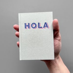 cuaderno de tapa dura "hola / adiós" hojas en blanco / gris / 11 x 15 cm :: imagen 7
