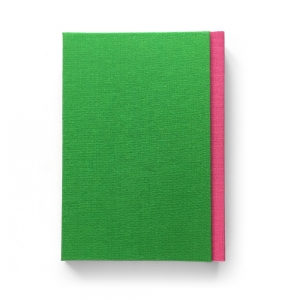 cuaderno "picnic" hojas en blanco / rosa fucsia y verde / 10 x 14 :: imagen 2