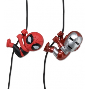 set de 2 minifiguras scalers "spider-man & iron man" :: imagen 1