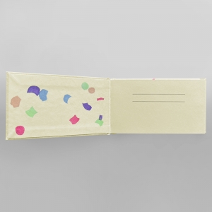 cuaderno de tapa dura "confeti" hojas en blanco / crema / 15 x 8,5 cm :: imagen 3