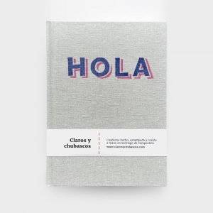 cuaderno de tapa dura "hola / adiós" hojas en blanco / gris / 11 x 15 cm :: imagen 10