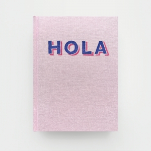 cuaderno de tapa dura "hola / adiós" hojas en blanco / rosa / 11 x 15 cm :: imagen 2