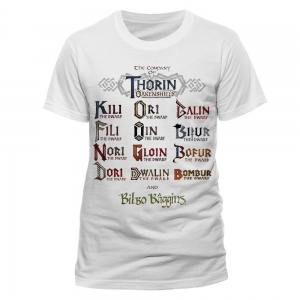 camiseta el hobbit - la desolación de smaug "dwarf names" / Talla XL :: imagen 1
