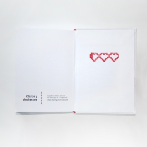 cuaderno de tapa dura "press start" hojas en blanco / blanco / 11 x 15 cm :: imagen 5