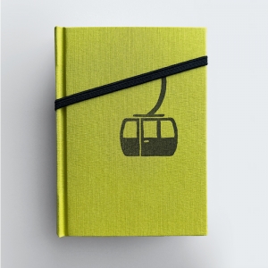 cuaderno de tapa dura "teleférico" hojas en blanco / verde pistacho / 11 x 15 cm :: imagen 1