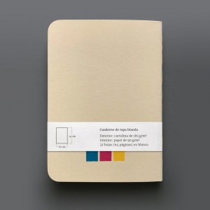 cuaderno de tapa blanda (cosido visto) "círculos cmyk" hojas en blanco / beige / 10 x 14 cm :: imagen 10
