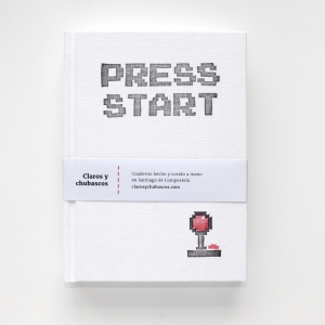 cuaderno de tapa dura "press start" hojas en blanco / blanco / 11 x 15 cm :: imagen 10