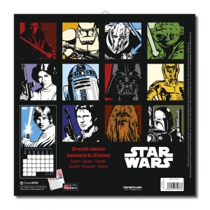 calendario de pared 2015 star wars "darth vader" :: imagen 2