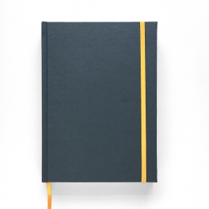 cuaderno de tapa dura "gris y amarillo" hojas en blanco / 15 x 21 cm :: imagen 1