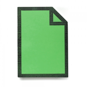 cuaderno de tapa blanda "file" hojas en blanco / verde / 10 x 14 cm :: imagen 1