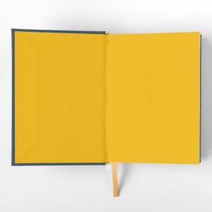 cuaderno de tapa dura "gris y amarillo" hojas en blanco / 15 x 21 cm :: imagen 3