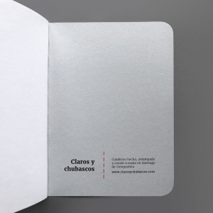 cuaderno de tapa blanda (cosido visto) "círculos cmyk" hojas en blanco / gris / 10 x 14 cm :: imagen 4
