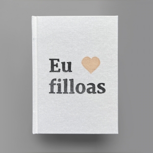 cuaderno de tapa dura "eu ♥ filloas" hojas en blanco / blanco / 11 x 15 cm :: imagen 1