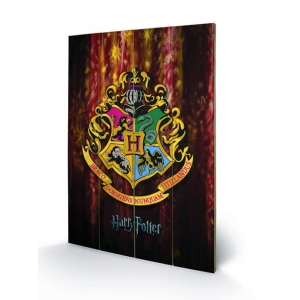 póster de madera harry potter "hogwarts crest" / 40 x 59 cm :: imagen 1