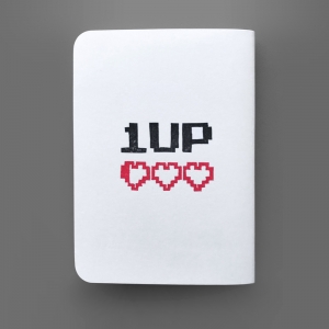 cuaderno de tapa blanda (cosido visto) "1up" hojas en blanco / blanco / 10 x 14 cm :: imagen 2