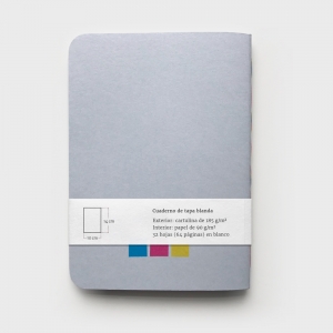 cuaderno de tapa blanda (cosido visto) "círculos cmyk" hojas en blanco / gris / 10 x 14 cm :: imagen 10