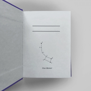 cuaderno de tapa dura "constelación osa menor" hojas en blanco / morado / 11 x 15 cm :: imagen 3