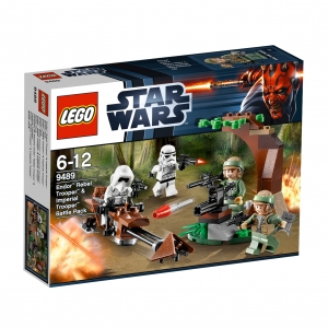 lego 9489 star wars - endor rebel trooper & imperial trooper battle pack :: imagen 1