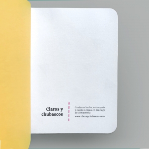 cuaderno de tapa blanda (cosido visto) "fiesta" / blanco y naranja / 10 x 14 cm :: imagen 4