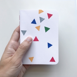 cuaderno de tapa blanda (cosido visto) "fiesta" / blanco y naranja / 10 x 14 cm :: imagen 5