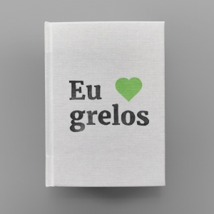 cuaderno de tapa dura "eu ♥ grelos" hojas en blanco / blanco / 11 x 15 cm :: imagen 1