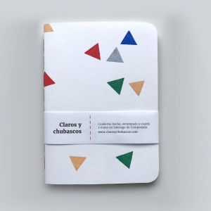 cuaderno de tapa blanda (cosido visto) "fiesta" / blanco y naranja / 10 x 14 cm :: imagen 6