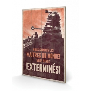 póster de madera doctor who "extermines" / 40 x 59 cm :: imagen 1