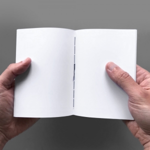 cuaderno de tapa blanda (cosido visto) "farola" hojas en blanco / blanco / 10 x 14 cm :: imagen 3