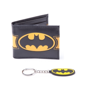 set de billetera y llavero batman "logo" :: imagen 1