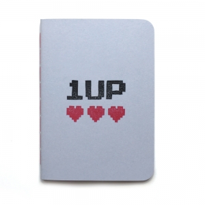 cuaderno de tapa blanda (cosido visto) "1up" hojas en blanco / gris claro / 10 x 14 cm :: imagen 1