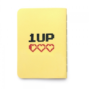 cuaderno de tapa blanda (cosido visto) "1up" hojas en blanco / amarillo limón / 10 x 14 cm :: imagen 2