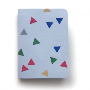 cuaderno de tapa blanda (cosido visto) "fiesta" / gris y blanco / 10 x 14 cm :: imagen 1