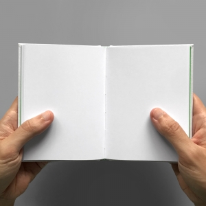 cuaderno de tapa dura "eu ♥ grelos" hojas en blanco / blanco / 11 x 15 cm :: imagen 4