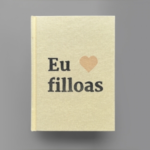 cuaderno de tapa dura "eu ♥ filloas" hojas en blanco / beige / 11 x 15 cm :: imagen 1