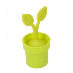 infusor para té "flower pot" / verde lima :: imagen 1