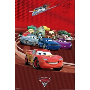 póster cars 2 "personajes" :: imagen 1