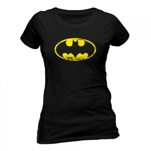 camiseta para chica - batman "logo desgastado" / Talla S :: imagen 1