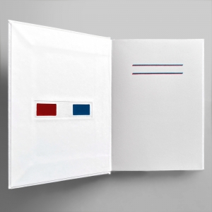 cuaderno de tapa dura "gafas 3d" hojas en blanco / blanco / 15 x 21 cm :: imagen 3
