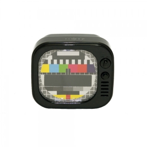 reloj despertador tv retro "carta de ajuste" / negro :: imagen 1