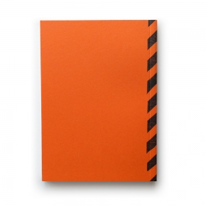 cuaderno de tapa blanda "en obras" hojas en blanco / naranja / 10 x 14 cm :: imagen 2