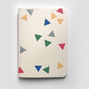cuaderno de tapa blanda (cosido visto) "fiesta" / beige y gris / 10 x 14 cm :: imagen 1