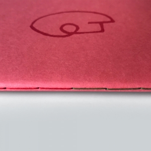 cuaderno de tapa blanda (cosido visto) "un 6 y un 4 la cara de tu retrato" hojas en blanco / rojo / 10 x 14 cm :: imagen 6
