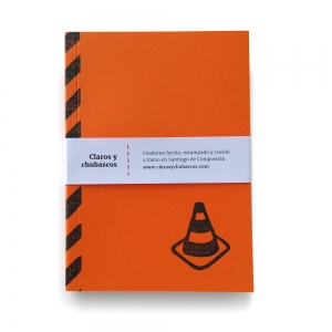 cuaderno de tapa blanda "en obras" hojas en blanco / naranja / 10 x 14 cm :: imagen 6