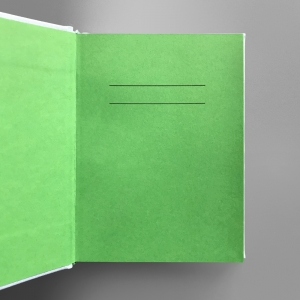 cuaderno de tapa dura "eu ♥ grelos" hojas en blanco / azul claro / 11 x 15 cm :: imagen 3