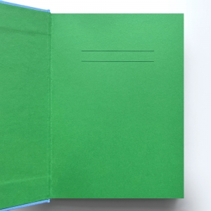 cuaderno de tapa dura "eu ♥ grelos" hojas en blanco / azul claro / 15 x 21 cm :: imagen 3