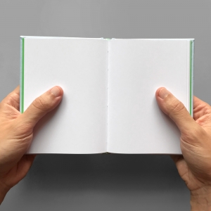cuaderno de tapa dura "eu ♥ grelos" hojas en blanco / azul claro / 11 x 15 cm :: imagen 4