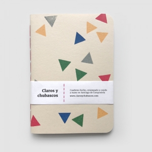 cuaderno de tapa blanda (cosido visto) "fiesta" / beige y gris / 10 x 14 cm :: imagen 6