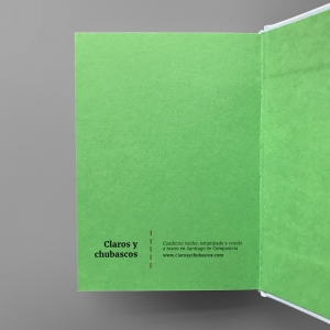 cuaderno de tapa dura "eu ♥ grelos" hojas en blanco / azul claro / 11 x 15 cm :: imagen 5